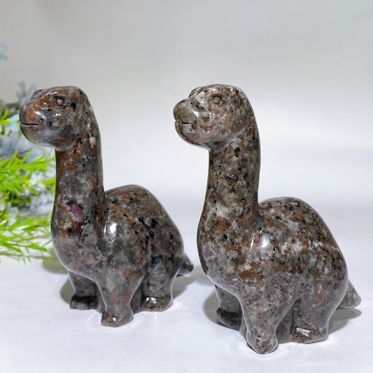 4.9" UV Reactive Yooperlite Dinosaur Carving Crystal Healing Bulk Wholesale