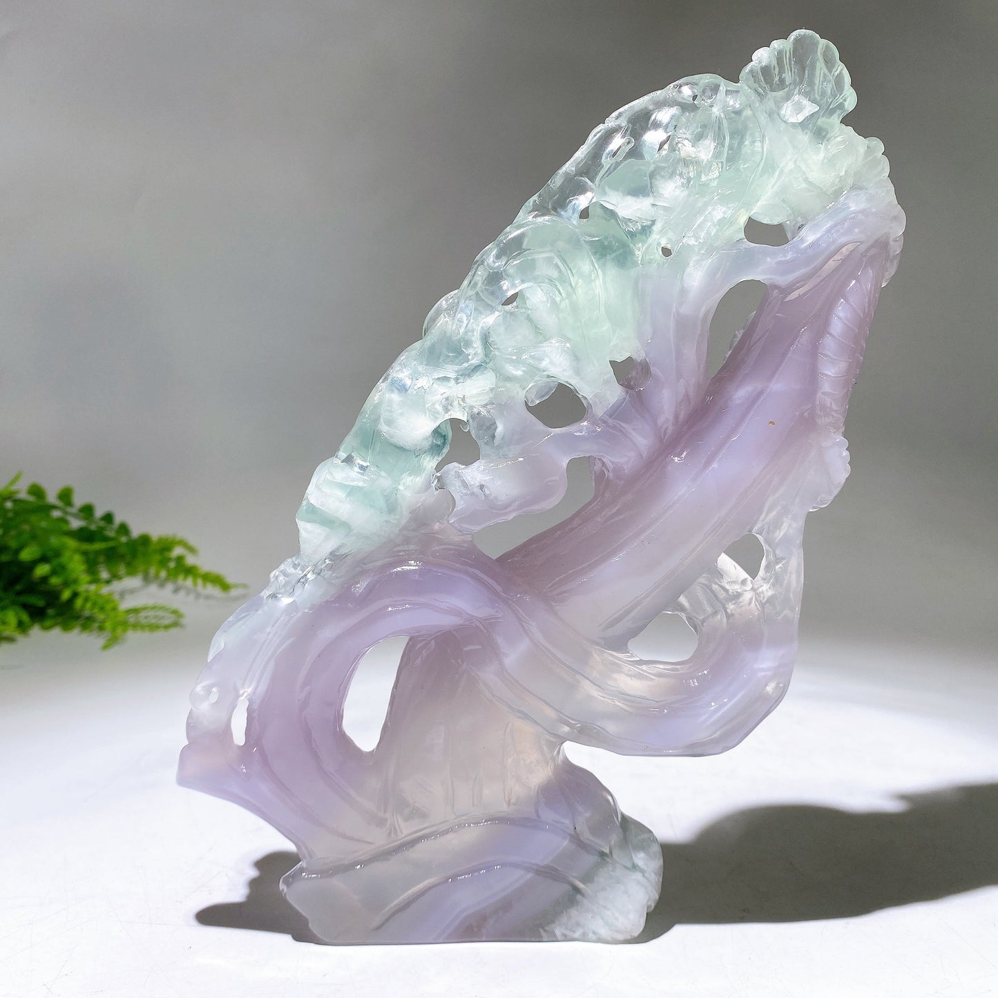 Hand Carved Fluorite Birds Gourd Pumpkin Crystal Healing Bulk Wholesale