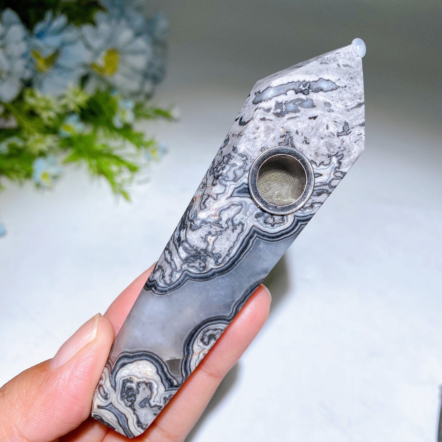 3.9"-4.2" Crystal Smoking Pipe Carving Crystal Healing Bulk Wholesale
