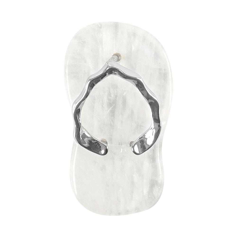 Natural High Quality Mini Crystal Slippers Flip Flops Shape Crystal Pendant