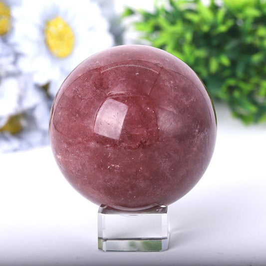 2.0"-4.5" Strawberry Quartz Sphere Best Crystal Wholesalers