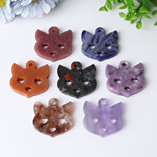 2" Fox Face Crystal Carvings Animal Bulk Best Crystal Wholesalers