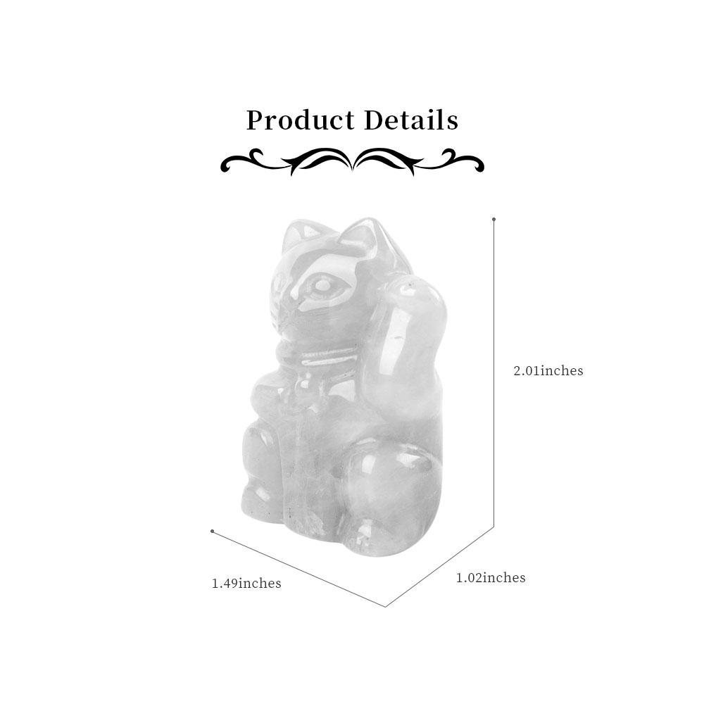2" Rose Quartz Crystal Carving Animal Bulk Lucky Cat Best Crystal Wholesalers