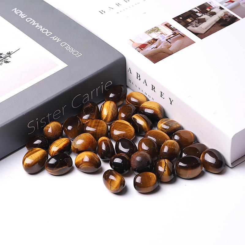 0.1kg High Quality Polished Tiger Eye bulk tumbled stone for Sale Best Crystal Wholesalers
