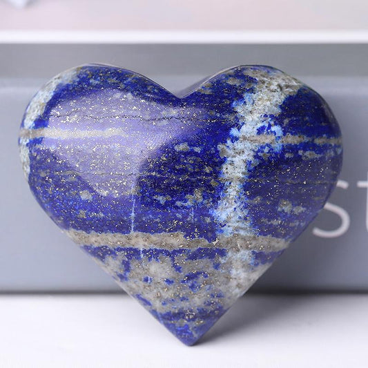 2.0-2.5" Lapis Heart Shape Crystal Carvings Best Crystal Wholesalers