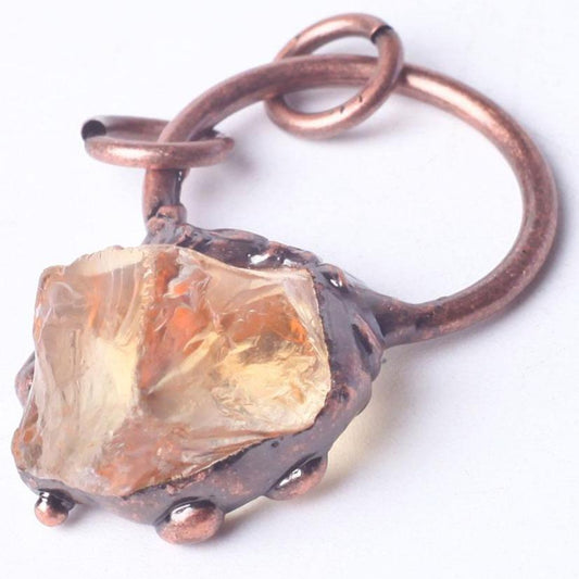 Wire Wrapped Raw Rough Irregular Shape Citrine Stone Crystal Pendant Best Crystal Wholesalers