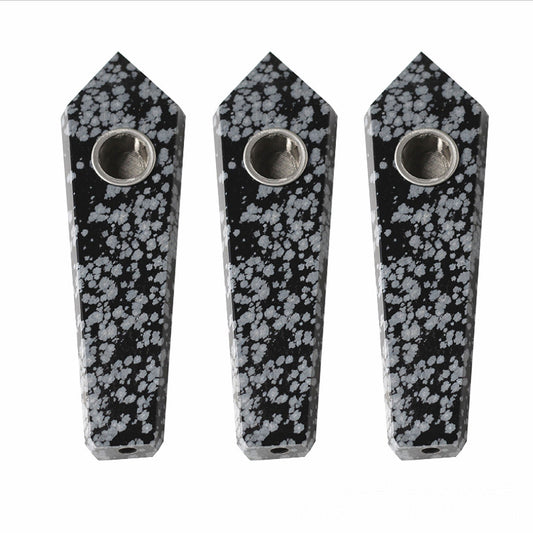 Snowflake obsidian Smoking Pipe wholesale support mixed customization