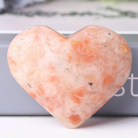 1.8"-2.5" Golden Strawberry Quartz Heart Shape Crystal Carvings Best Crystal Wholesalers