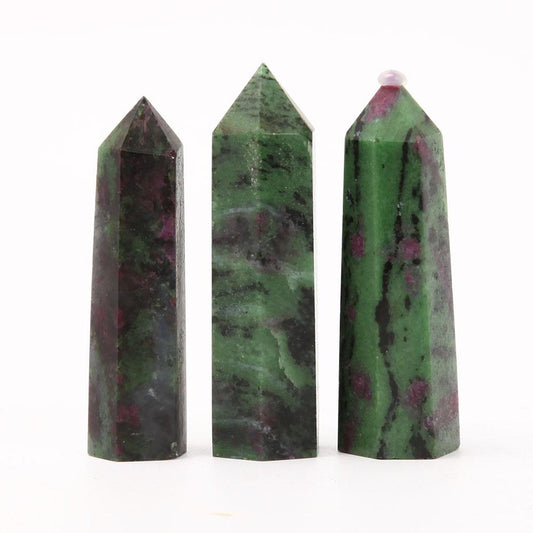 Set of 3 Ruby in Zoisite Towers Points Bulk Best Crystal Wholesalers
