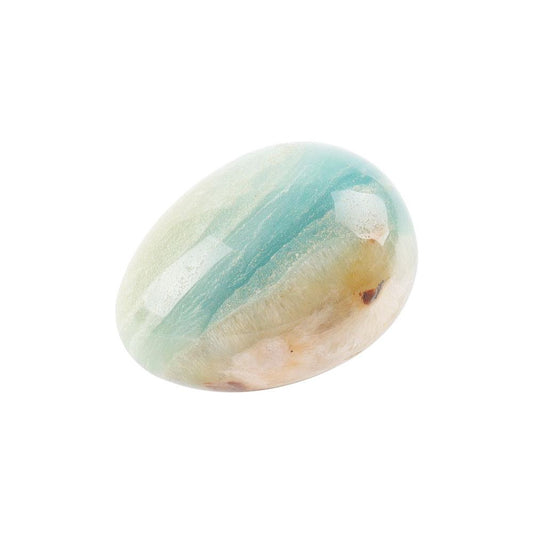 2" Sky Blue Stone Carving Egg Shape Crystal Palm Stone Best Crystal Wholesalers