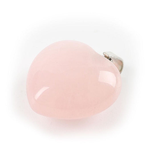 Rose Quartz Love Heart Shaped Gemstone Pendant Best Crystal Wholesalers