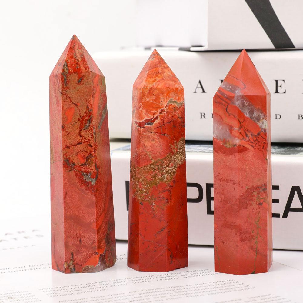 Set of 3 Red Jasper Towers Points Bulk Best Crystal Wholesalers