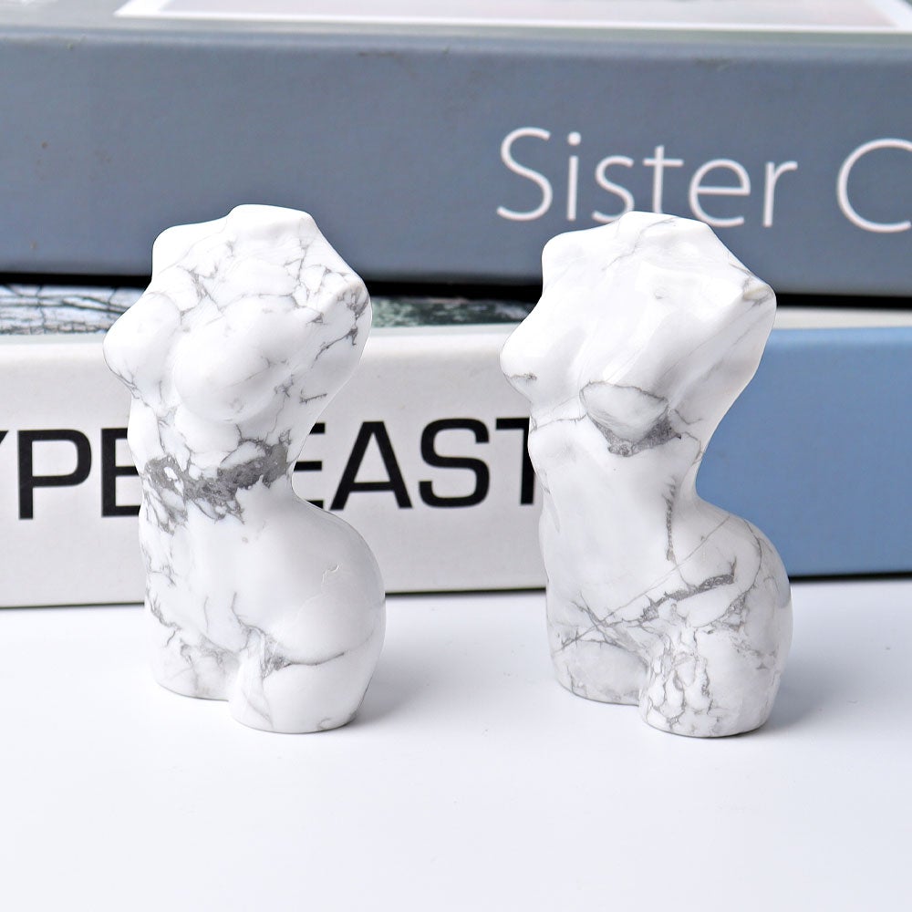 2.64" Howlite Woman Model Body Crystal Carving Best Crystal Wholesalers