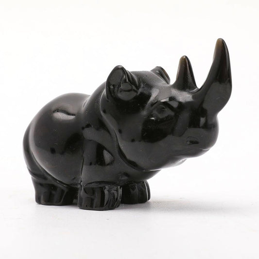 Black Obsidian Rhino Carvings Animal Bulk Best Crystal Wholesalers