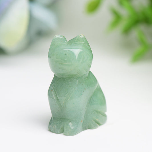 1.5" Mini Mixed Crystal Cat Animal Crystal Carving Bulk Best Crystal Wholesalers