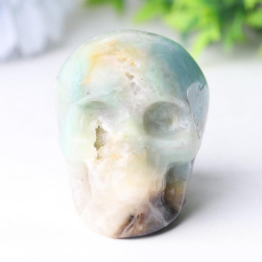 2" Sky Blue Skull Crystal Carvings Best Crystal Wholesalers
