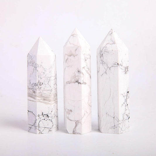 Set of 3 Howlite Towers Points Bulk Best Crystal Wholesalers