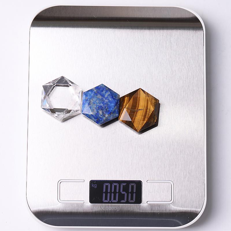 1" Crystal Hexagon Pocket Stone for Pendant for DIY Best Crystal Wholesalers