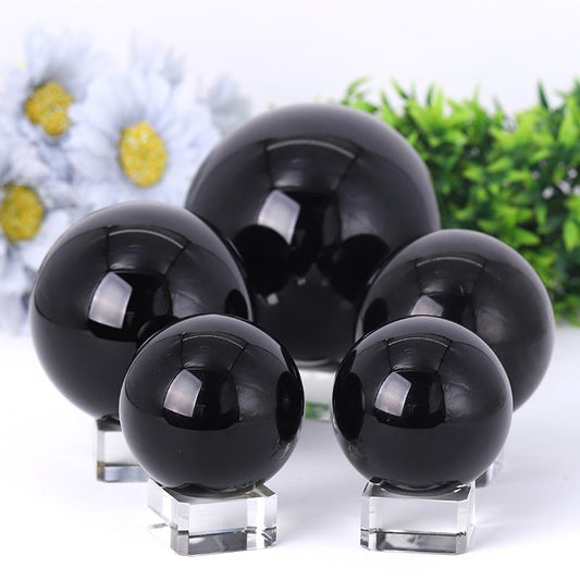 2.0"-4.0" Black Obsidian Sphere Best Crystal Wholesalers