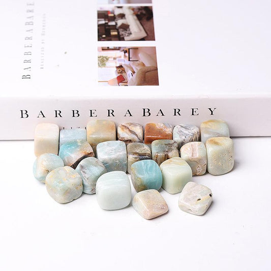 0.1kg 20mm-25mm Sky Blue Cubes bulk tumbled stone Best Crystal Wholesalers