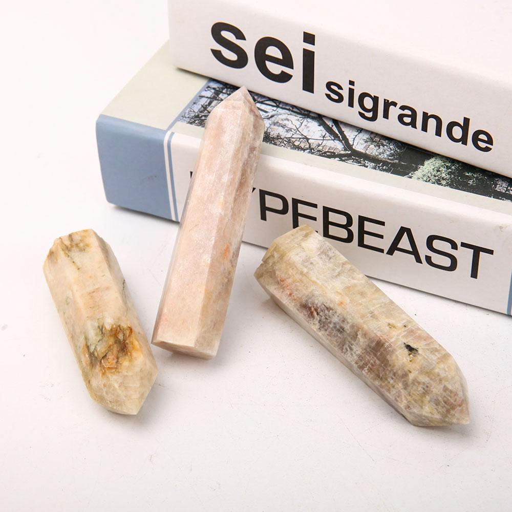 Set of 3 Black Moonstone Towers Points Bulk Best Crystal Wholesalers
