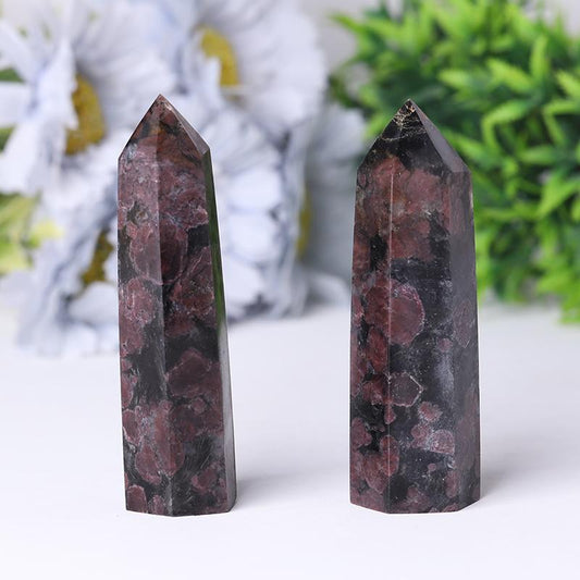 Natural High Quality Astrophlite with Garnet Towers Points Bulk for Fengshui Decoration Best Crystal Wholesalers