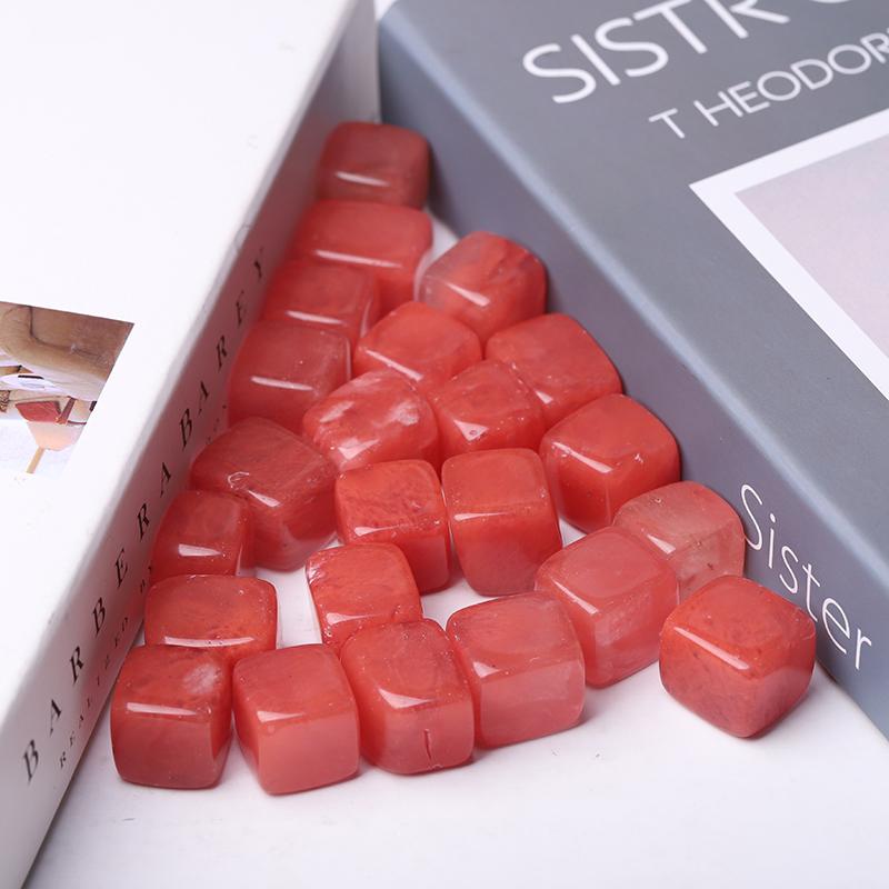 0.1kg Red Melting bulk tumbled stone Cubes Best Crystal Wholesalers