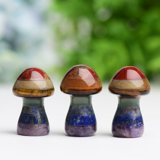1.3" Chakra Mushroom Mini Crystal Carving Plants Bulk Best Crystal Wholesalers