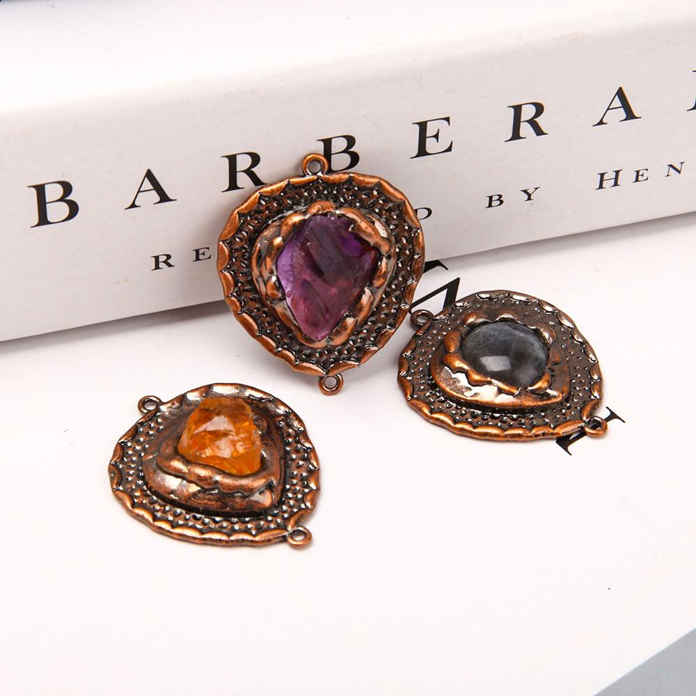 Set of 3 Citrine Amethyst Labradorite Crystal Pendant Best Crystal Wholesalers