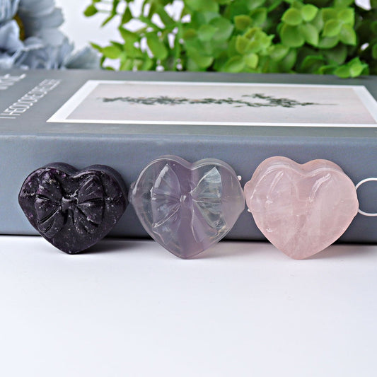 1.5" Heart Shape Gift-box Crystal Carving for Christmas Mini Best Crystal Wholesalers