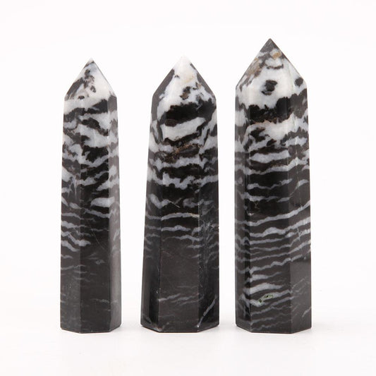Set of 3 Zebra Jasper Crystal Towers Points Bulk Best Crystal Wholesalers
