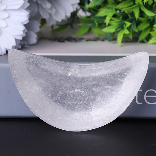 3.5" Clear Quartz Moon Shape Bowl Crystal Carvings Best Crystal Wholesalers
