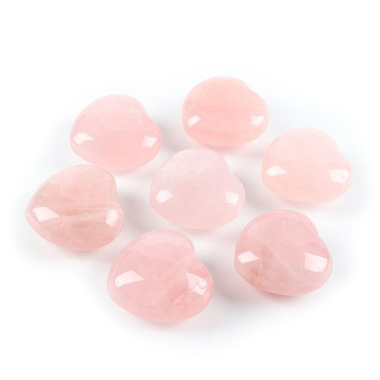3cm Rose Quartz Heart Shape Crystal Carvings Palm Stone Best Crystal Wholesalers