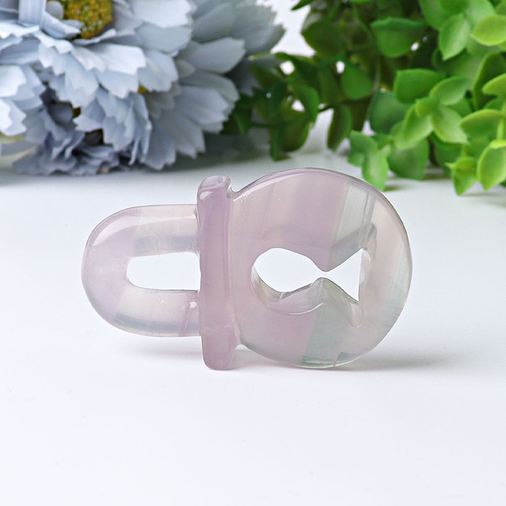 2.4" Fluorite Lock Crystal Carvings Best Crystal Wholesalers