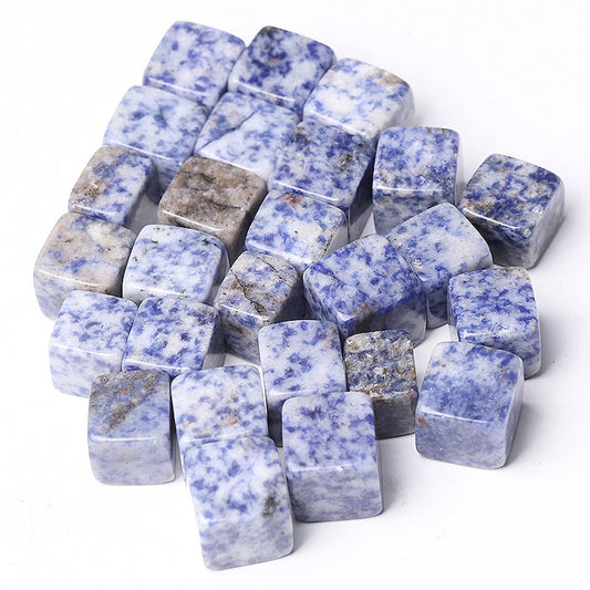 0.1kg Blue Spots Crystal Cubes bulk tumbled stone Best Crystal Wholesalers