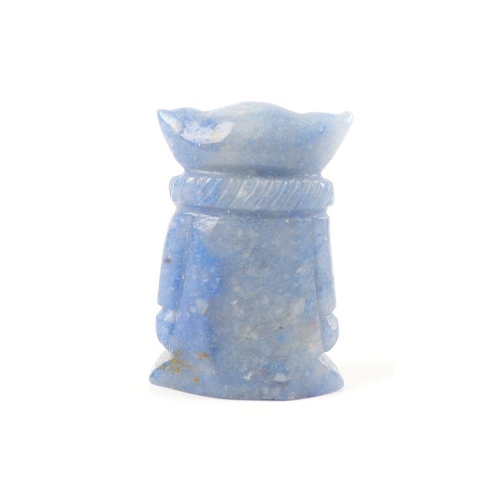 Blue Aventurine Crystal Carving Yoda 2" Cartoon Bulk Best Crystal Wholesalers