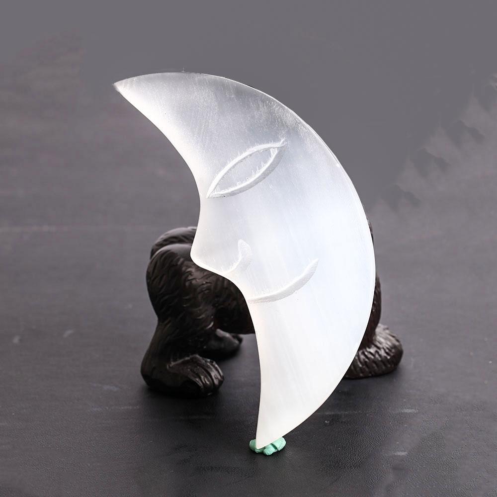 3.5" Selenite Crystal Carving Moon Bulk Best Crystal Wholesalers
