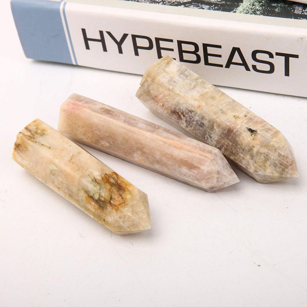 Set of 3 Black Moonstone Towers Points Bulk Best Crystal Wholesalers