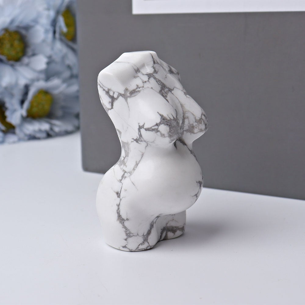 2.7" Howlite Pregnant Woman Model Body Crystal Carvings Best Crystal Wholesalers