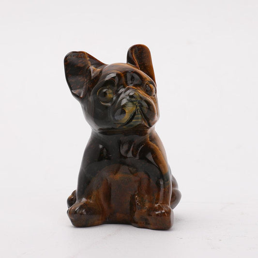 Tiger Eye Bull Dog Carvings Animal Bulk Best Crystal Wholesalers