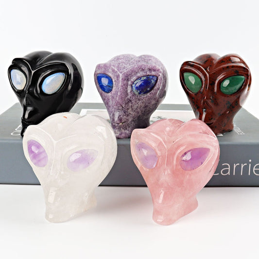 2.5" Alien Skull Crystal Carving Best Crystal Wholesalers