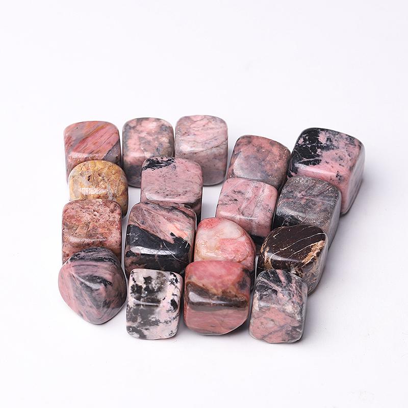 0.1kg 20mm-25mm Rhodonite bulk tumbled stone Cubes Best Crystal Wholesalers