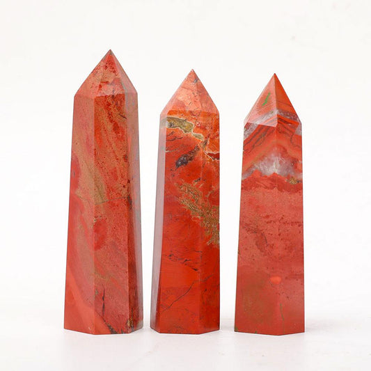 Set of 3 Red Jasper Towers Points Bulk Best Crystal Wholesalers