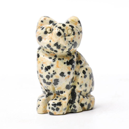 1.5" Dalmatian Cat Figurine Crystal Carvings Animal Bulk Best Crystal Wholesalers