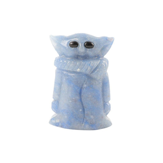 Blue Aventurine Crystal Carving Yoda 2"  Cartoon Bulk Best Crystal Wholesalers