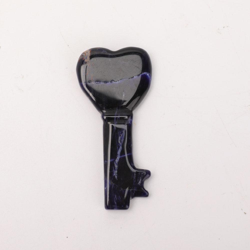 3" Sodalite Heart Key Carvings 1pc Model Bulk Best Crystal Wholesalers