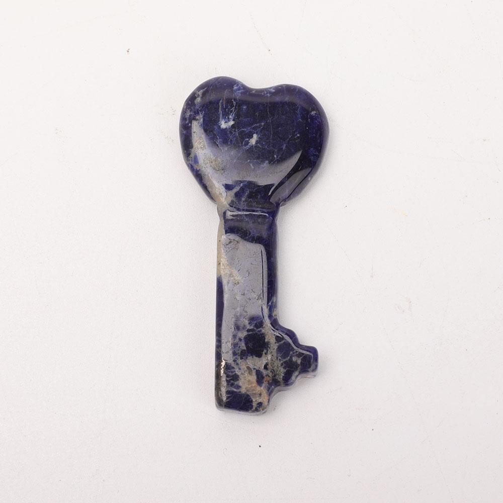 3" Sodalite Heart Key Carvings 1pc Model Bulk Best Crystal Wholesalers