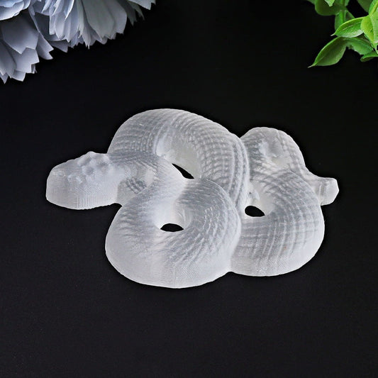 3.2" Selenite Snake Crystal Carvings Animal Bulk Best Crystal Wholesalers