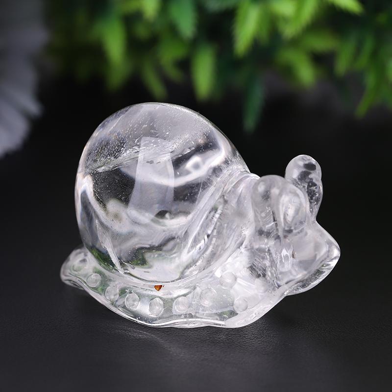 1.2-1.5" Clear Quartz Snail Crystal Carvings Animal Bulk Best Crystal Wholesalers