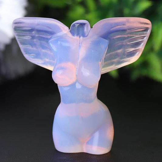 2" Crystal Model with Wings Carving Bulk Best Crystal Wholesalers